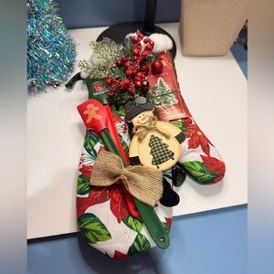 Festive Christmas Stocking with Snowman Decor